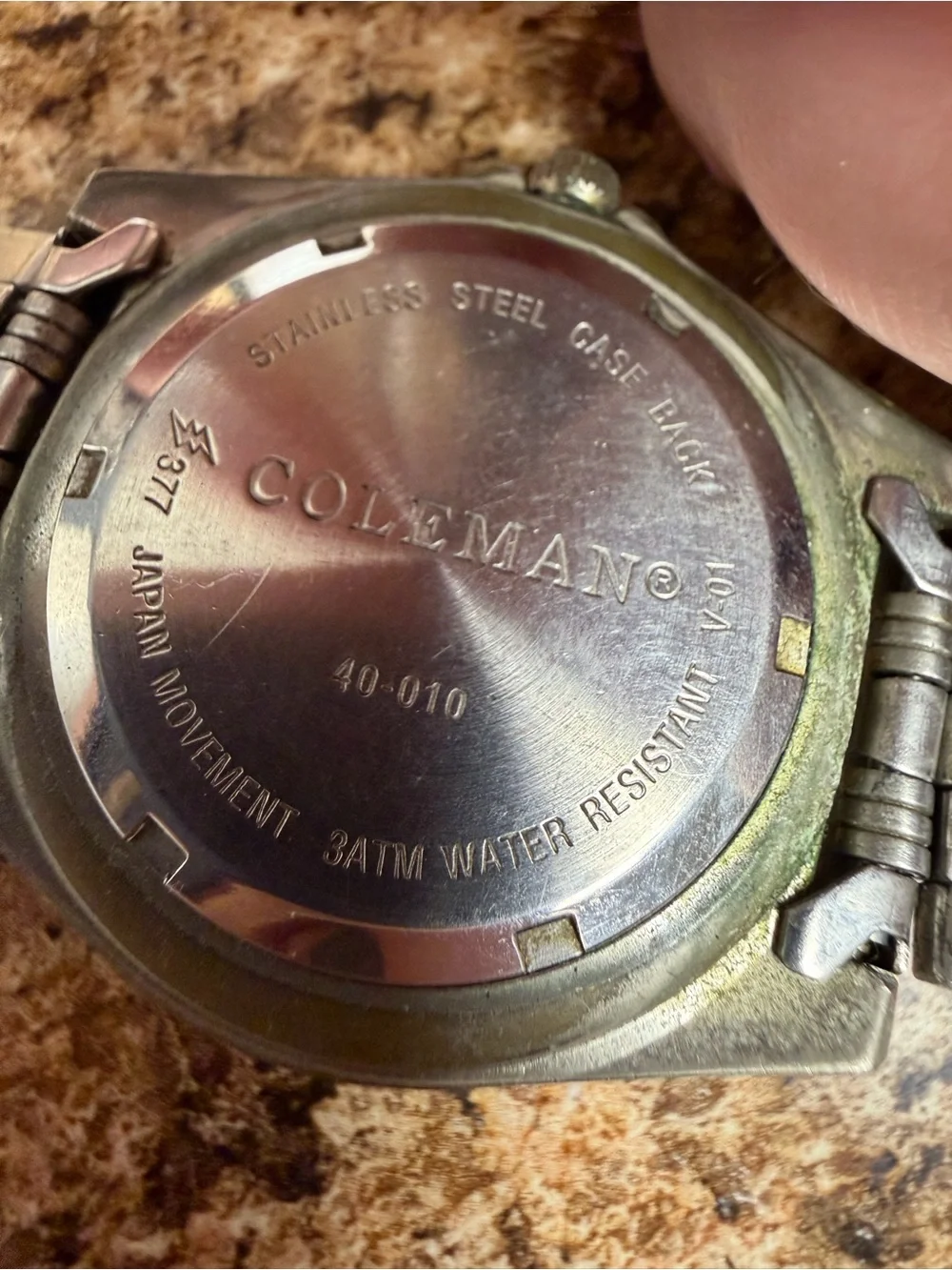 Vintage Colman 40-010 Quartz Watch Two Tone Date Japan Movement Men’s 3ATM